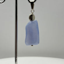 Load image into Gallery viewer, Blue Chalcedony Sterling Silver Designer Freeform Pendant | 2&quot; Long|Blue Silver|
