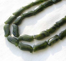 Load image into Gallery viewer, 4 Beads of Nephrite Jade 20x10x5mm Beads 9347
