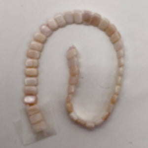 Mother of Pearl Double Drilled 16" Strand Rectangle Cut| 8x5x3mm| Pink| 80 Beads