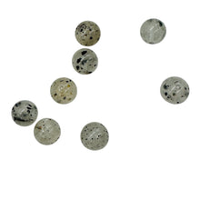 Load image into Gallery viewer, Tourmalinated Quartz Round Bead Parcel | 3&quot; Long | Clear, Black | 8 Beads |
