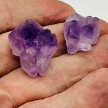 Load image into Gallery viewer, Amethyst Natural Crystals Parcel | 26x19x19 and 26x17x17mm | Purple | 2 Beads |
