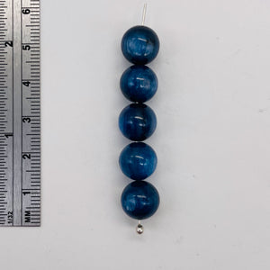 Kyanite AAA 16" Round Bead Strand | 10 to 11mm | Flashing Blue | 39 Beads |