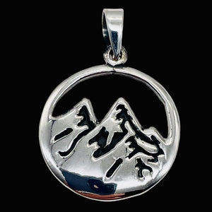 Mountain Peaks Sterling Silver Charm | 1 1/4" Long | Silver | 1 Pendant |