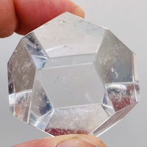 Rock Crystal Quartz 94g Dodecahedron | 37mm | Clear | 1 Figurine |
