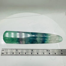Load image into Gallery viewer, Fluorite Massage Crystal with Round Smooth End | 4x3/4"| Green, clear | 1 Wand |
