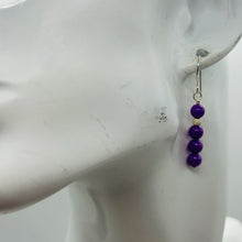 Load image into Gallery viewer, Phosphosiderite Dangle Sterling Silver Earrings | 1 1/24&quot; long | Lavender |
