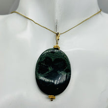 Load image into Gallery viewer, Exotic Kambaba Jasper Oval 14K Gold Filled Pendant | 40x30x8mm | 1 Bead |
