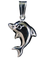 Load image into Gallery viewer, Swimming Sterling Silver Dolphin Charm Pendant 9967M2
