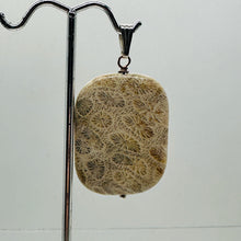 Load image into Gallery viewer, Coral Fossilized with Flower-Like Inclusions Sterling Silver Pendant | 2&quot; Long |
