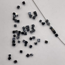 Load image into Gallery viewer, Natural Black Diamond Cube Tube 2.9cts Beads | 1x1mm to 2x1mm | 67 Beads |
