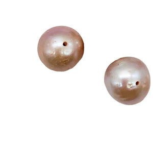 Sweet Natural Lavender Pink 10mm to 9mm Pearls | 10mm | Pink | Round | 2 Pearls|