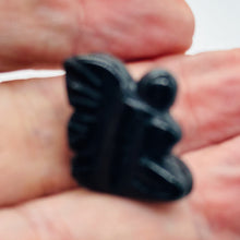 Load image into Gallery viewer, 2 Hematite Pixie Fairy Beads | 21x16x7mm | Charcoal Black
