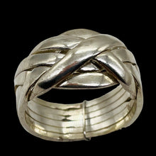 Load image into Gallery viewer, Woven 6 Band Sterling Silver Ring | Size 5 | Silver | 1 Ring |
