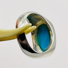 Load image into Gallery viewer, Turquoise Sterling Silver Oval Ring | Size 8 | Blue | 1 Ring |
