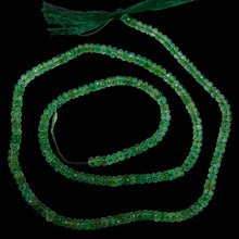 Load image into Gallery viewer, Brazilian Emerald Faceted Rondelle Beads 32 Ct Green 230 Bead Strand
