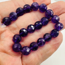 Load image into Gallery viewer, Amethyst AAA Faceted Round Bead Half Strand | 10mm | Purple | 20 Beads |
