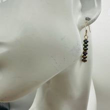 Load image into Gallery viewer, Coppery Rainbow Platinum Freshwater Pearl 14K Gold Filled Earrings 4mm 1.5"
