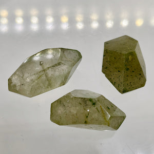 Rutilated Quartz Incredible Centerpiece Beads | 32x13mm to 27x18mm | 3 Beads |