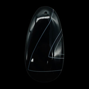 Sardonyx Large Designer Teardrop Pendant Bead| 65x34x6mm | Black.White | 1 Bead|