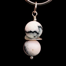 Load image into Gallery viewer, Pink Peruvian Opal Matte Finish Drop Pendant | Pink, Black | 1 1/4&quot; Long |
