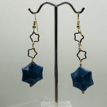 Load image into Gallery viewer, Twinkle Blue Dumortierite Star 14K Vermeil Earrings 309245DU
