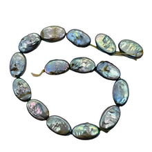 Load image into Gallery viewer, Platinum Green Oval Coin Pearl 8&quot; Strand 9948HS
