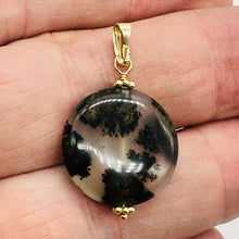 Load image into Gallery viewer, Gemmy Dendritic Peruvian Opal 14K Gold Filled Pendant | Clear Black|1 1/4&quot; Long|
