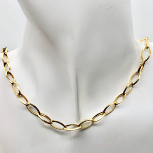 Perfect 22K Vermeil Open Link Chain 6 inches | Gold over Sterling Silver |