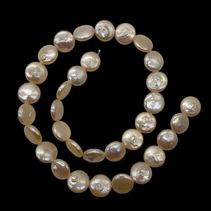 Natural Perfect Peach FW Coin Pearl Strand 104765