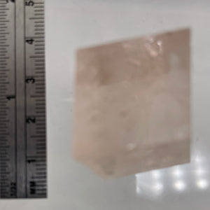 Optical Calcite Iceland Spar 25g Rectangular Prism | 22x20x19mm | Clear Pink |