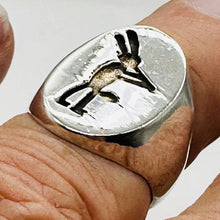 Load image into Gallery viewer, Kokopelli the Trickster Oval Ring | 7 | Silver | 1 Sterling Silver Ring |
