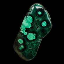 Load image into Gallery viewer, Malachite 47g Polished Gemstone WorryStone | 64x30x12mm | Green | 1 Specimen |

