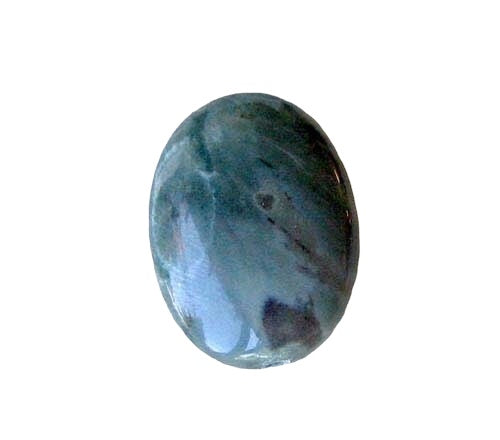 1 Slate Green Oregon Jasper Oval Pendant Bead 7542