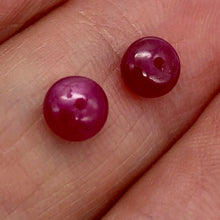 Load image into Gallery viewer, 1.35cts Gemmy Natural Ruby 5.25x3.5mm Smooth Roundel Bead 9888
