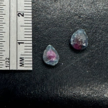 Load image into Gallery viewer, Ruby Zoisite Exquisite Flat Pear Briolette Beads | 7x5x3mm| Green, Red| 2 Beads|
