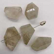 Load image into Gallery viewer, Rutilated Quartz Faceted Nugget Beads| 30x20 to 21x13mm | Clear, White| 5 Beads|
