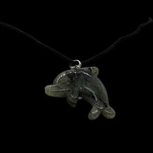 Load image into Gallery viewer, Labradorite Stone Dolphin Pendant Necklace| 3/4&quot; Long | Green, Rainbow |
