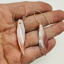 Load image into Gallery viewer, Designer Pink Mussel Shell 14K Gold Filled Earrings | 2 1/2&quot; Long |
