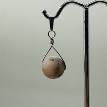 Load image into Gallery viewer, Pink Peruvian Opal Matte Finish Spinner Pendant | Pink, Black | 1 1/4" Long |
