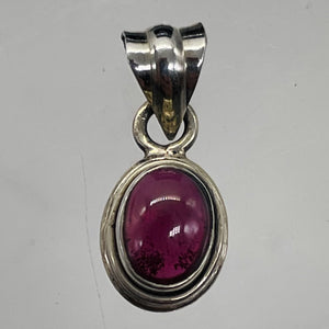 Garnet Sterling Silver Drop Pendant | 3/4" Long | Red | 1 Pendant |