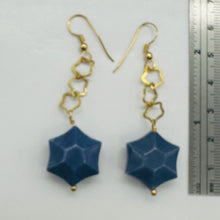 Load image into Gallery viewer, Twinkle Blue Dumortierite Star 14K Vermeil Earrings 309245DU
