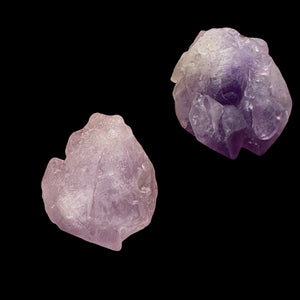 Amethyst Natural Crystals Parcel | 21x18x15 and 21x18x14mm | Purple | 2 Beads |
