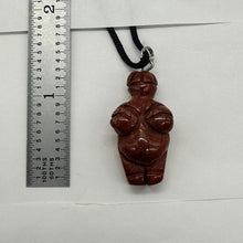 Load image into Gallery viewer, Brecciated Jasper Stone Goddess Pendant Necklace | 3/4&#39; Long | Red | 1 Pendant |
