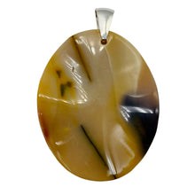 Load image into Gallery viewer, Mustard Mookaite Oval Sterling Silver Pendant | 50mm | Beige Brown |
