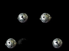 Load image into Gallery viewer, 2 Hand Made Sterling Silver Celtic Life Spiral Triskillion Beads 001718
