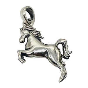 Pony 925 Sterling Silver Horse Traditional Charm Pendant | 1" Long |