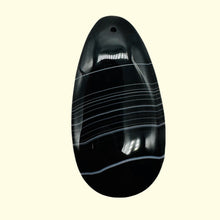 Load image into Gallery viewer, Sardonyx Large Designer Teardrop Pendant Bead| 64x33x6mm| Black, White| 1 Bead |

