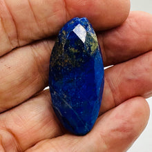 Load image into Gallery viewer, Blue Lapis Lazuli Designer Cut Pendant Bead 100ct 44x21x15mm
