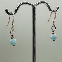 Load image into Gallery viewer, Natural Hemimorphite Rose Gold 14kgf Earrings | 1 1/2" Long | Blue | 1 Pair |

