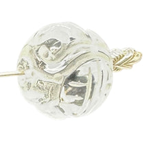 Load image into Gallery viewer, Dragon Long Life Carved Quartz Round Pendant Bead | 18mm | Clear | 1 Bead |

